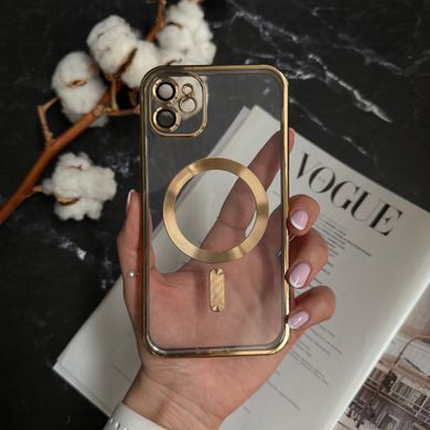 Чохол прозорий силікон Dream ultra MagSafe для iPhone 12 Gold
