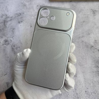 Чехол имитация стекла матовый в Style 17 с MagSafe для iPhone 17 Silver