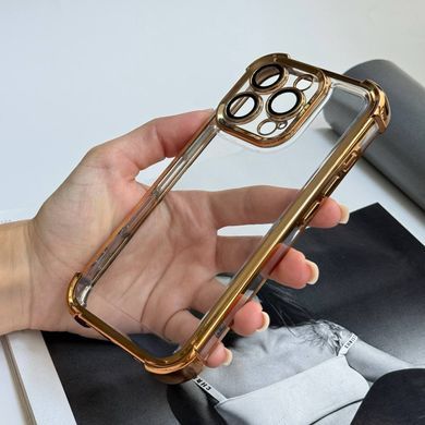 Чохол протиударний прозорий з посиленими кутами та захистом камери для iPhone 14 Pro Gold