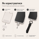 Шкіряний брелок ремінець для ключів і телефону для Apple Black