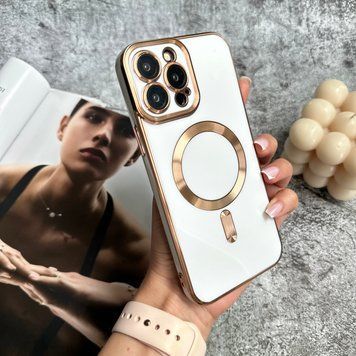 Чохол глянцевий силікон з Magsafe для iPhone 14 Pro White