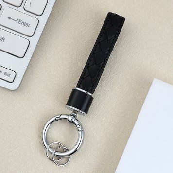 Шкіряний брелок ремінець для ключів і телефону для Apple Black