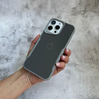 Чехол с акриловой крышкой имитирующей стекло Loft Glossy для iPhone 16 Pro Max Silver