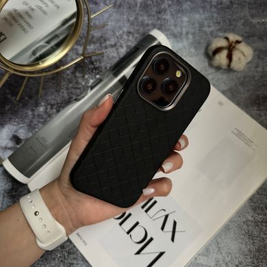 Чехол кожаный Luxury leather case с магнитом MagSafe для iPhone 16 Pro Max Black
