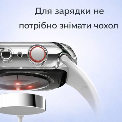 Чехол прозрачный с защитным стеклом Premium для Apple Watch 41mm