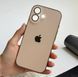 Чехол стеклянный с хромированным ободком Titanium Case для iPhone 17 Gold