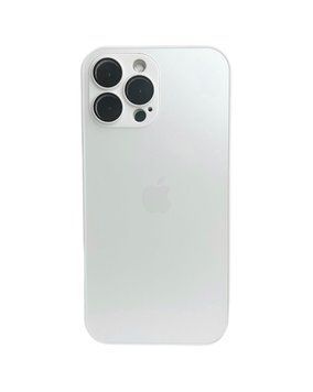 Чехол стеклянный матовый с защитой камеры Matte AG-Glass для iPhone 11 Pro White