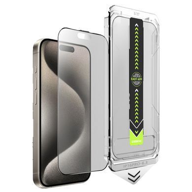 Захисне скло 10D Frame з направляючою рамкою для iPhone 16 Pro Max Прозорий
