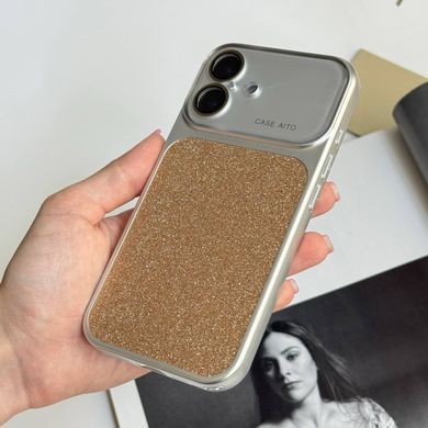 Чохол протиударний з блискітками Shine для iPhone 16 Gold
